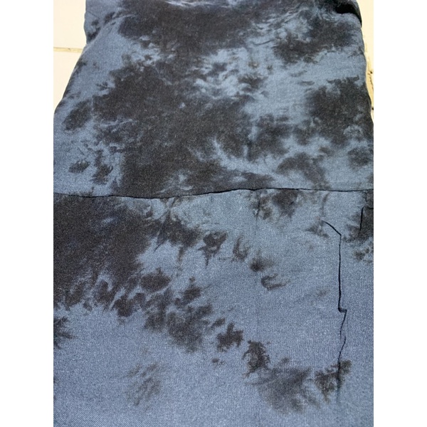 Celana Kulot Panjang Rayon Jumbo Tye Die Bali-Abu-Hitam
