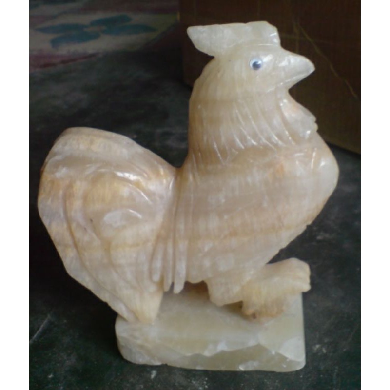 Patung Ayam Jago Onyx Kecil