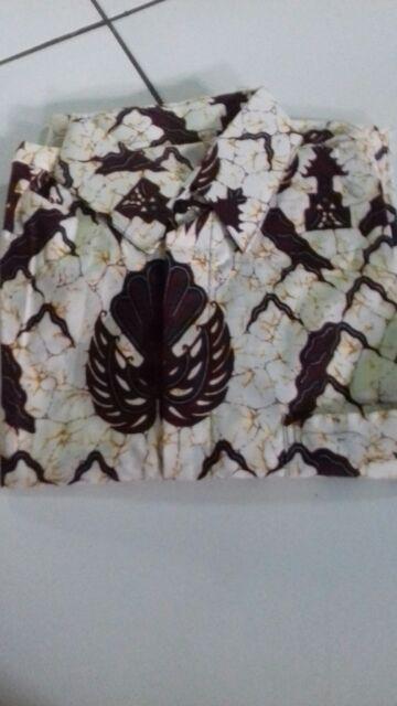 Kemeja Batik Pria Motif Daun Top