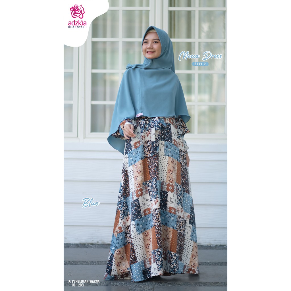 READY STOK SET GAMIS MECCA SERI 2 ORIGINAL ADZKIA HIJAB SYAR'I