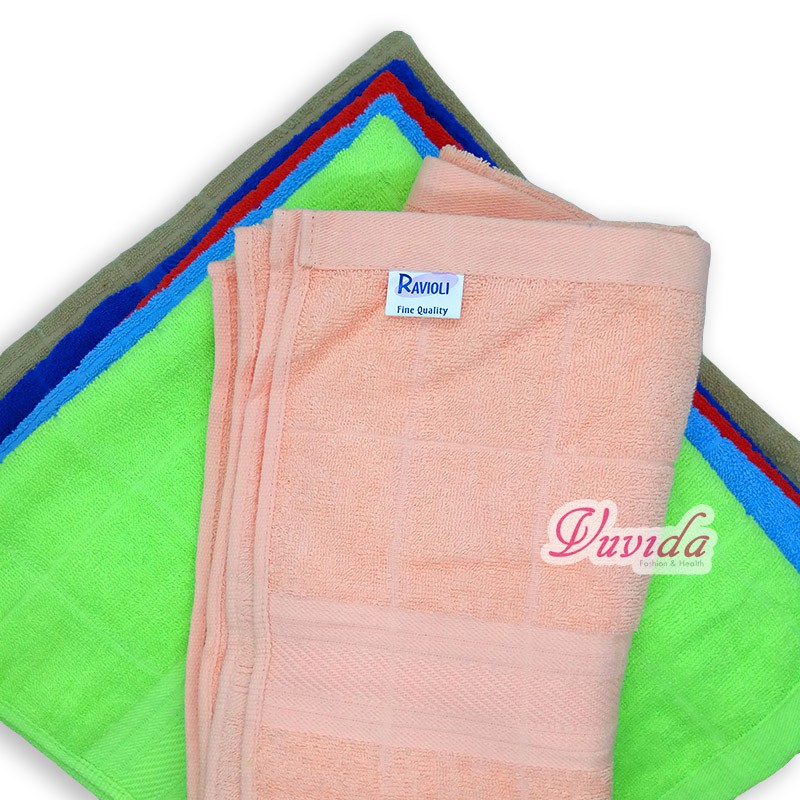 Handuk Mandi Dewasa Ravioli 70 x 145 cm polos - Random Colour