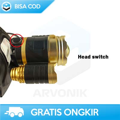 SENTER HEADLAMP 10000 LUMENS TAFFLED CREE XM-L 4 MODE PENERANGAN ORI