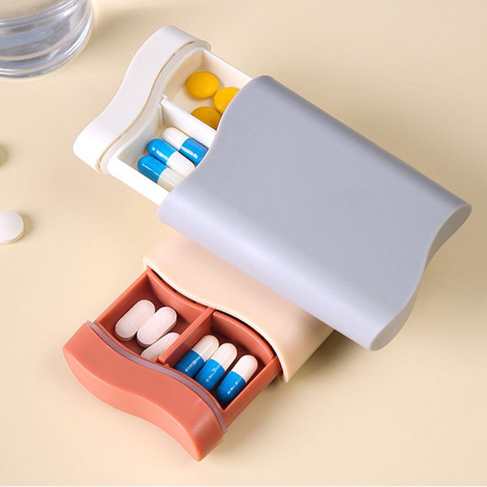 [Elegan] Weekly Pill Box Portable 7days Travel Vitamin Outdoor Kapsul Kotak Penyimpanan Pil