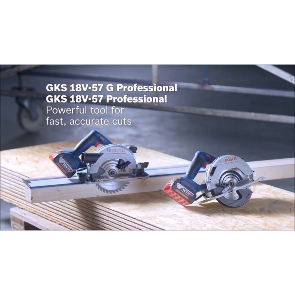 BOSCH GKS 18 V-57 (Unit Only) / Circular Saw 6.5&quot;/ Gergaji Sirkular