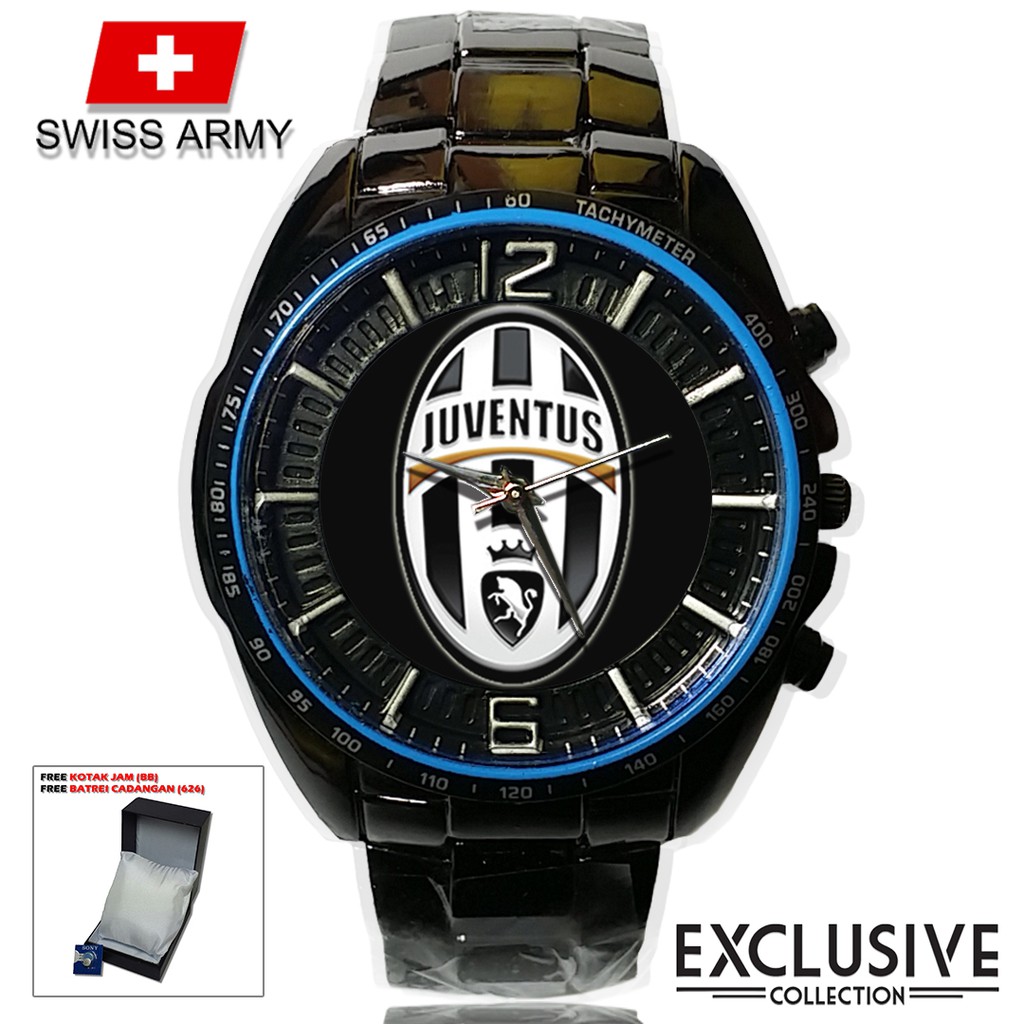 (Istimewa Bossque) Jam JUVENTUS CLASSIC Rantai Sport (Elegan)