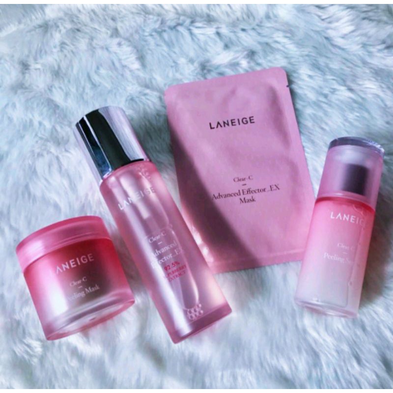 Paket Skincare Series Clear C Laneige / advance / peeling mask / peeling serum