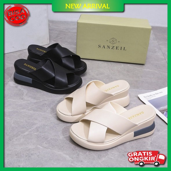 Sendal Wedges Wanita  Mr 120 Weges Kokop Sandal Widges Wejes Perempuan Pesta Kondangan Murah R4 Toko