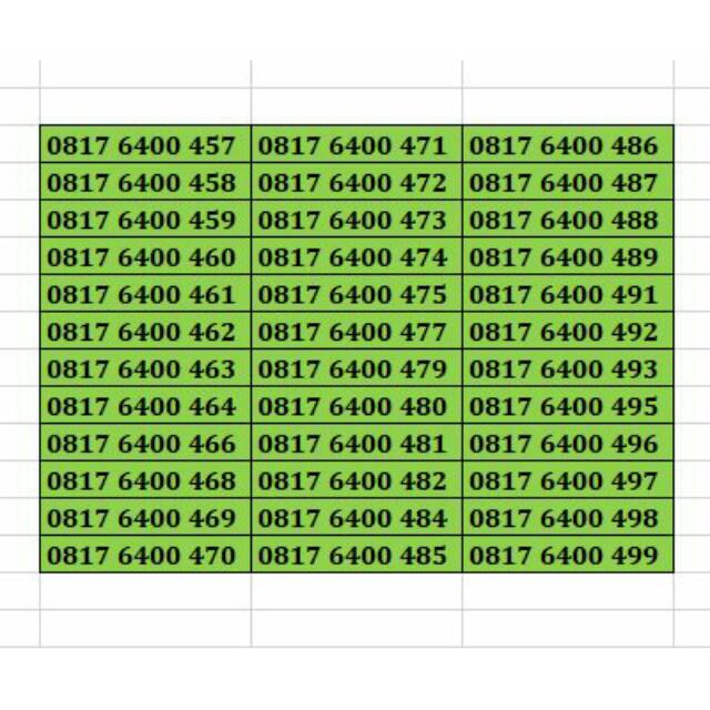 Kartu Perdana XL 11 DIGIT Angka Nomor Nomer Cantik Murah 0817 6400 477 SEGEL 4G bukan IM3 Simpati 10
