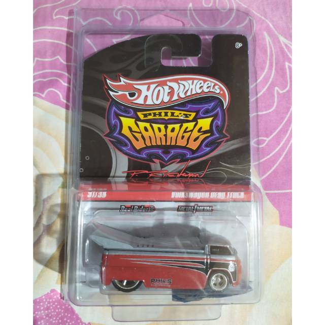 Hotwheels Volkswagen Drag Truck Phil's Garage Merah