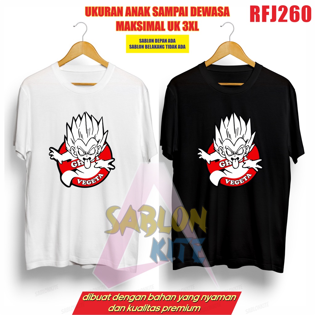 MURAH!!! KAOS KEREN ANIME GHOST VEGETA RFJ260