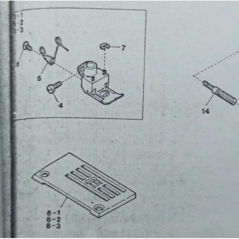 Needle Plate Mesin Jahit Kamkut Yamato VF2503