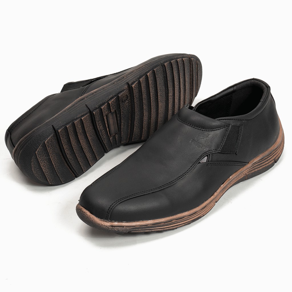 Sepatu Slip On Pria Casual Semi Formal Kulit Asli Genuine leather full grain 5420