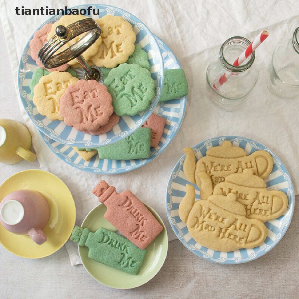 [tiantianbaofu] Eat Me Cookie Cutter Alice in Wonderland Theme DIY Cookie Baking Accessories Boutique