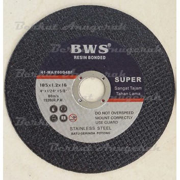 BWS Batu Potong Besi 4 Inch Mata Gerinda Cutting Resin Bonded 1.2mm