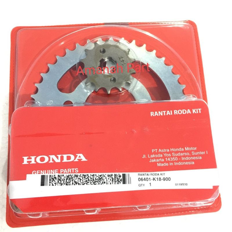 06401K18900 Rantai Roda Kit (Drive Chain Kit) – Verza 150
