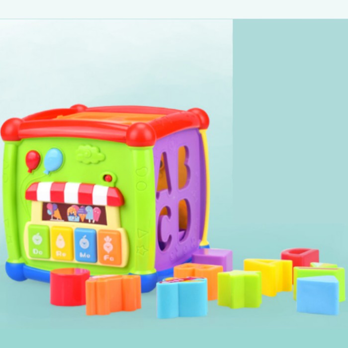 [1KG 2PCS] LBS Mainan Edukasi Anak Bayi Dengan Musik Musical box Fancy Cube Puzzle Box