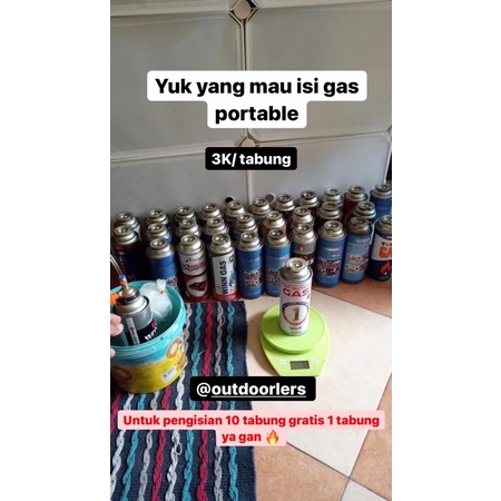 Sewa Tenda, isi gas portable & alat camping surabaya