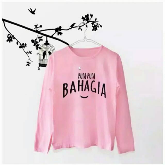 EmojiTop kaos pura pura bahagia panjang