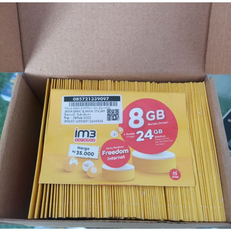 Perdana Indosat 8GB ORI