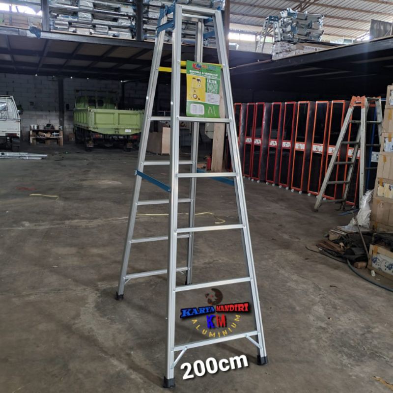 ⭐⭐⭐⭐⭐Tangga Lipat Aluminium Caltex - Ukuran 2,5 M / 2 M / 1,75 M / 1,5M / 1,25 M / 1 M