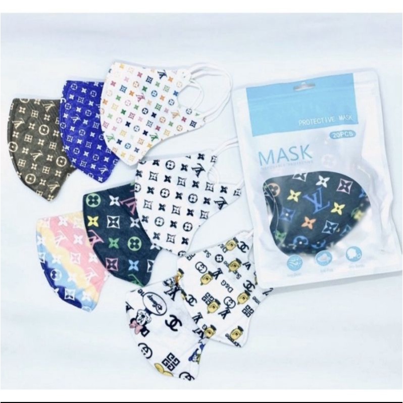 Masker Duckbill Motif Branded 3ply isi 20pcs