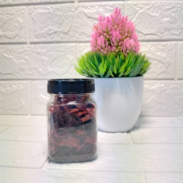 2in1 mix Dried Fruit in Jar Cranberry - Dark Raisin Kismis hitam 100gr 100 gr