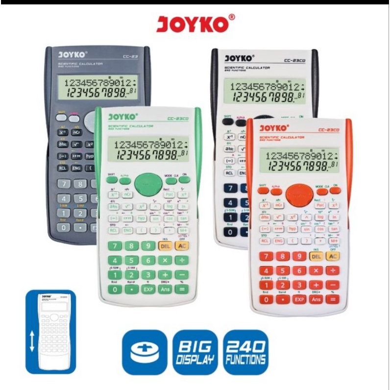 JOYKO CC 23CO Kalkulator Sekolah Ilmiah 240 Fungsi / Scientific Calculator CC23