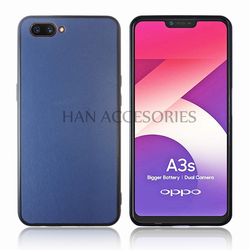 OPPO A3S/A5/REALME C1 FS Case Premium Motif Garis Diagonal - Soft Case