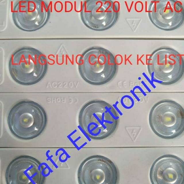 LED MODUL 3 Mata 220 Volt AC led AC 220 volt 3 mata lensa cembung langsung ke listrik 220 Volt