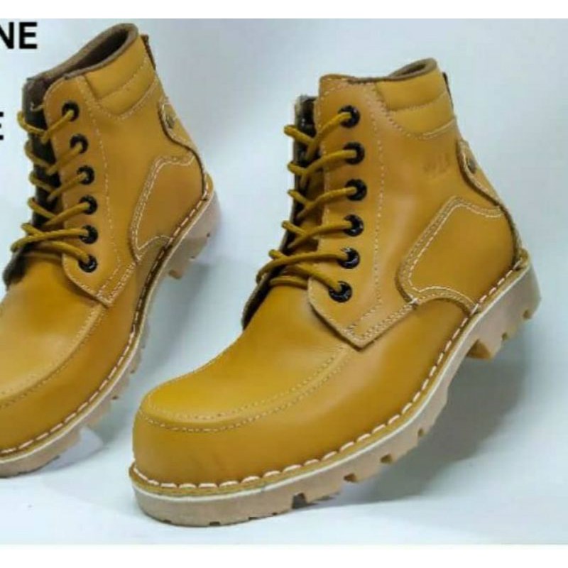 sepatu boots pria kulit asli mr.la haiking sepatu touring