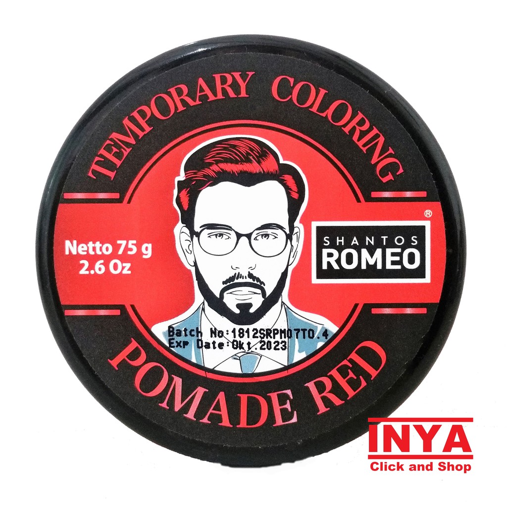 Pomade ROMEO SHANTOS RED TEMPORARY COLORING 75gr