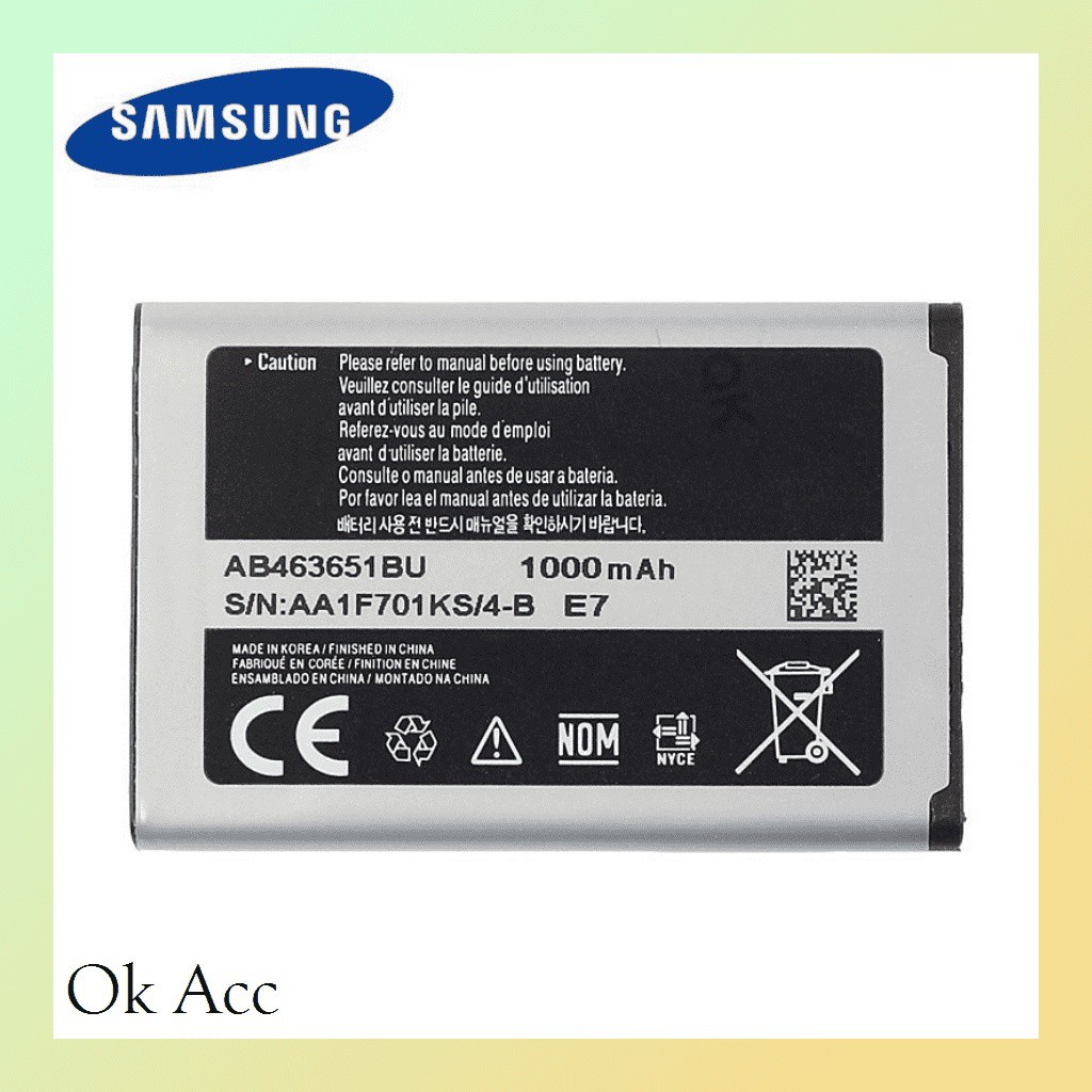 Battery Baterai Samsung AB463651BU / S3650 / B3410/ S 3650