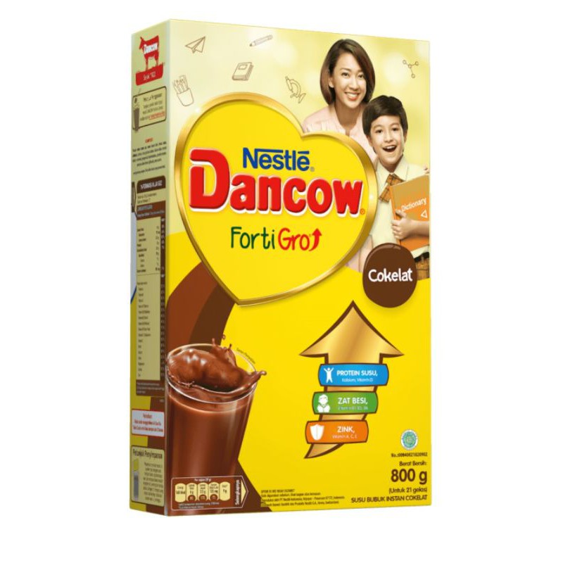 DANCOW Enriched Fortigro Susu instan Coklat/putih800g