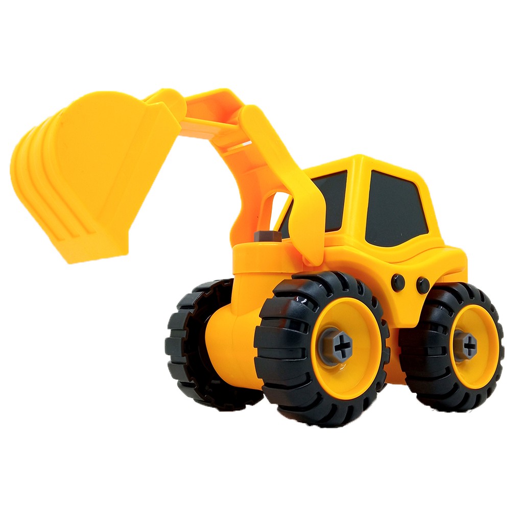 Toy Addict DIY Mobil Konstruksi Traktor Buldozer Beko Mainan Anak Laki