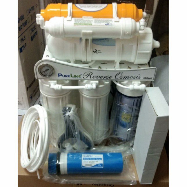 RO 500 GPD - 1900 Liter Mesin RO + Pressure Gauge mesin filter air
