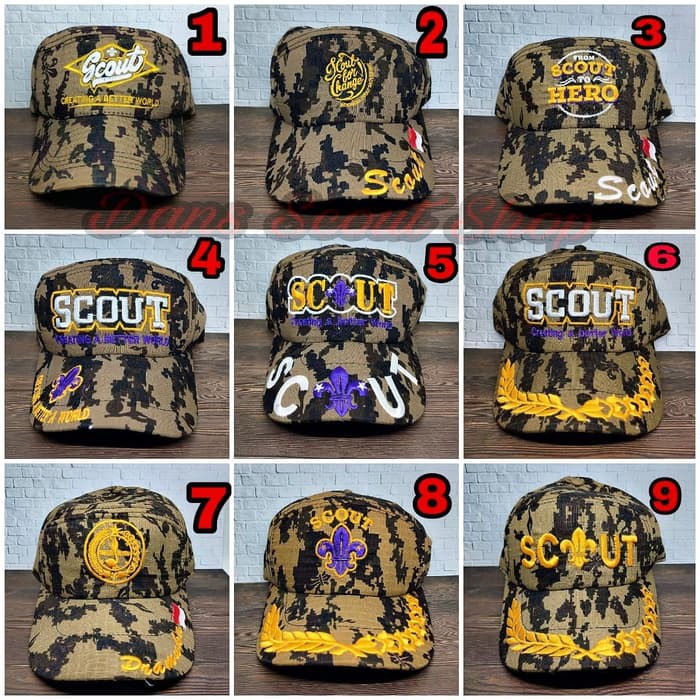 topi pramuka loreng  pm079