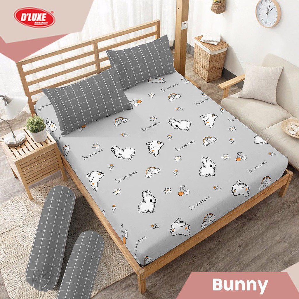 Terbaru Sprei Deluxe Kintakun Motif Bunny - Ukuran 160x200 & 180x200