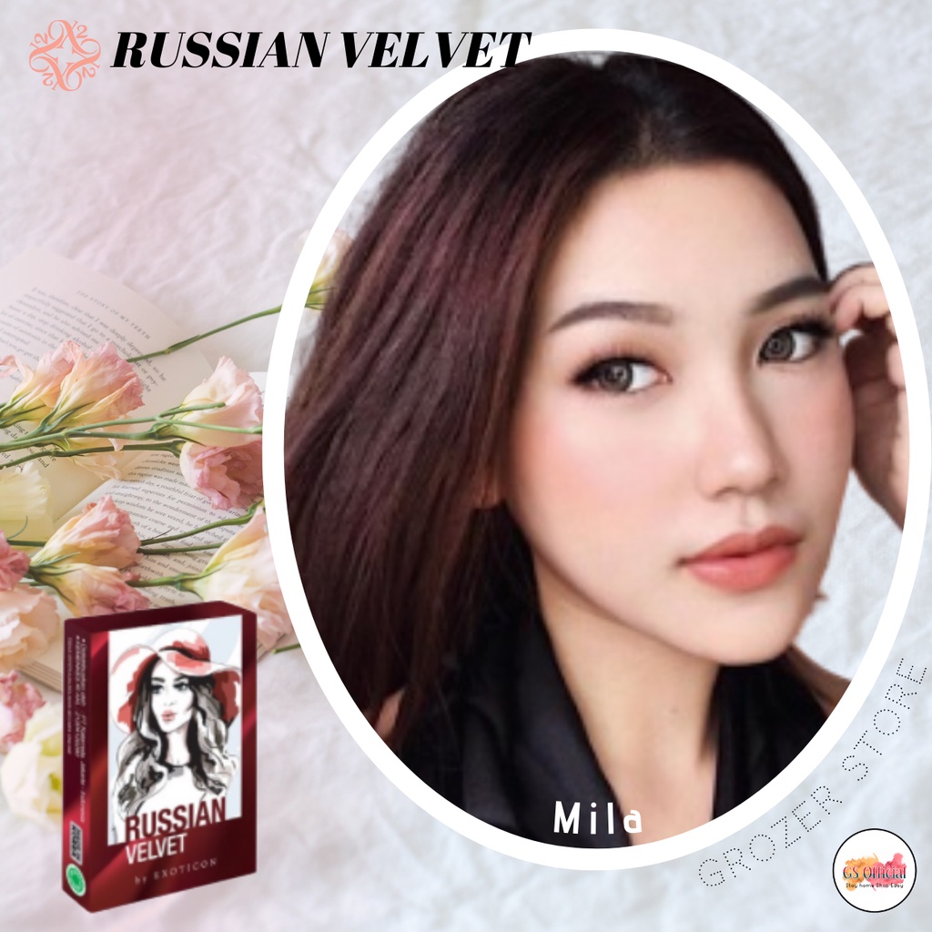 SOFTLENS X2 - RUSSIAN VELVET MINUS ( - 0.50 SD - 2.75 ) DIA. 14.50mm | BLUE | LIGHT GREY | BROWN | GREY | FREE LEN CASE