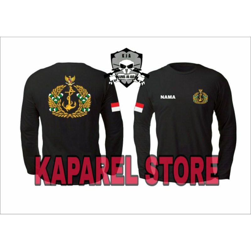 Kaos TNI AL Angkatan Laut Baju TNI AL Atasan Pria Wanita TNI-AL Lengan Panjang Kaos Polisi COD