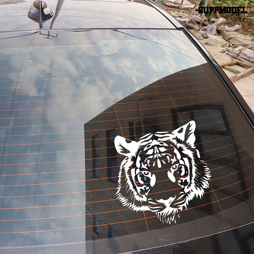 Stiker Reflektif Motif Kepala Harimau Untuk Dekorasi Body / Jendela Mobil