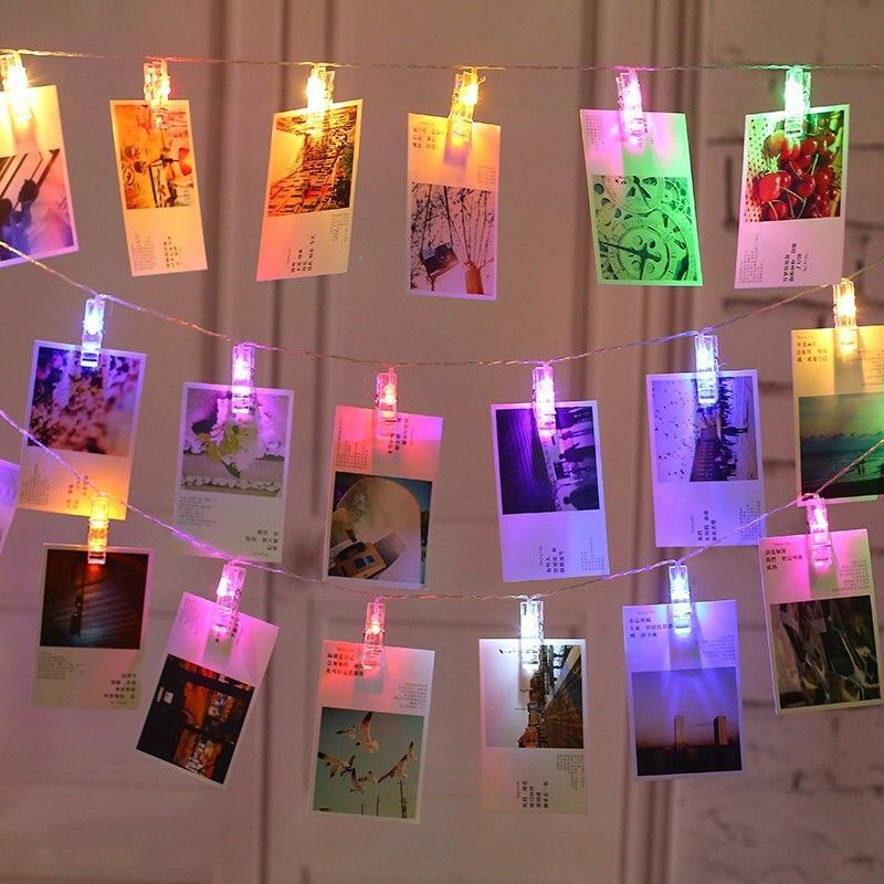 1/2.5/3m Foto Klip Wall Light String/Lampu Natal Peri String/Foto Wall Decor Light Natal Pernikahan Ulang Tahun Pesta Valentine Dekorasi/Kawat Tembaga Lampu Dinding