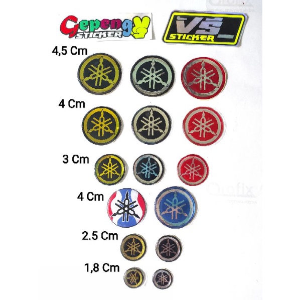 EMBLEM TIMBUL STICKER LOGO YAMAHA 3D SPIDOMETER NOUVO VEGA NMAX JUPITER Z AEROX VIXION MIO RX KING