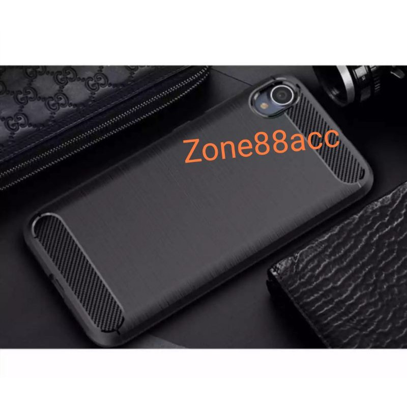 Silicon Case Asus Zenfone Live L1 Softcase iPAKY Carbon Casing Cover TPU