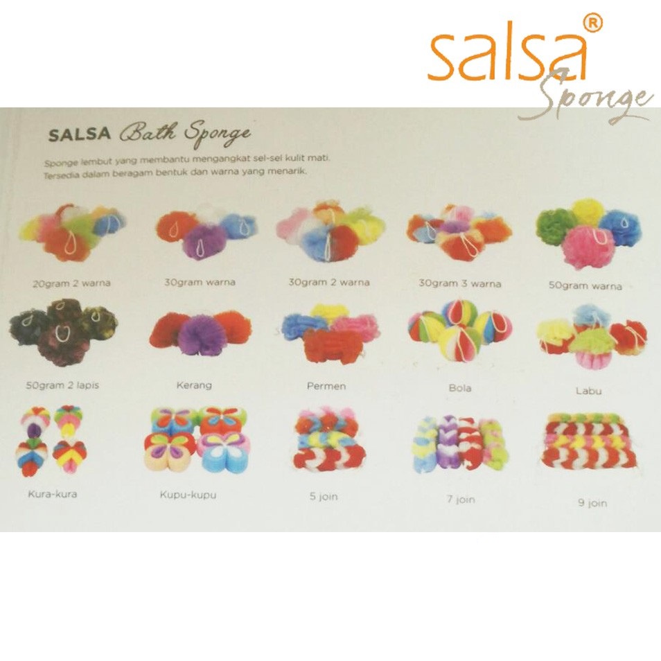 Salsa Bath Sponge Labu | Permen | 20gr | Spons Mandi Semua Jenis Kulit (KIM)