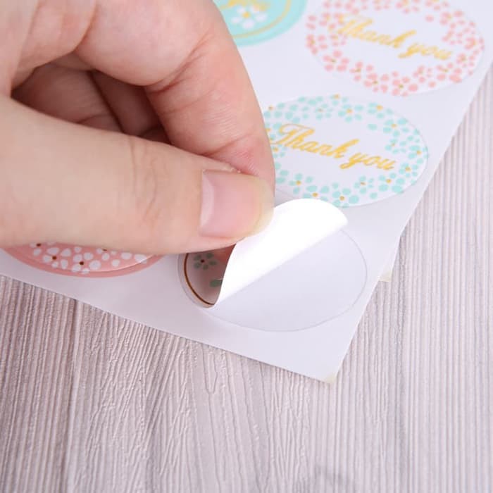 Paper Tags Sticker &quot;THANK YOU&quot; - Oval Letter (1sheet/24pcs)