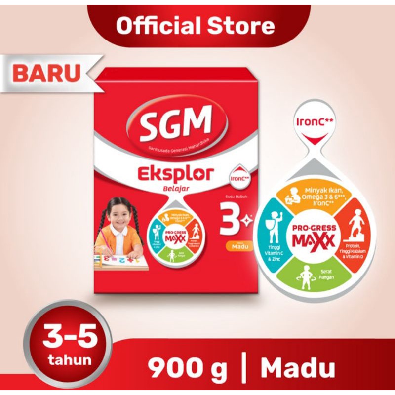 

Susu SGM Eksplor 3+ Rasa Madu 900 Gr/SGM Eksplor +3 Rasa Madu 900 Gram