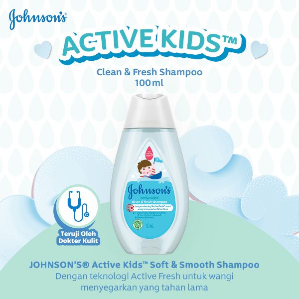 COD Johnson Baby Shampoo Active Kids Clean &amp; Fresh Shampo - Shampo Bayi Clean &amp; Fresh - Johnsons Sha