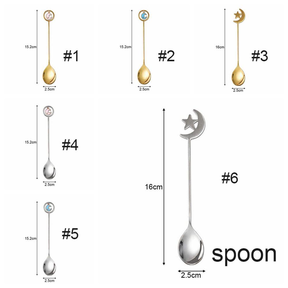 [Elegan] Sendok Garpu304 Stainless Steel Gold/Silver Garpu Buah Dessert Kue Sendok Kopi Aduk Sendok Makan