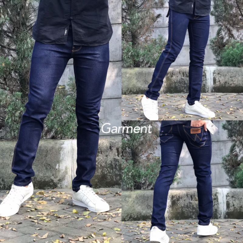GIENZHO CELANA DENIM SLIM FIT JEANS PRIA SELVEDGE ACCENT