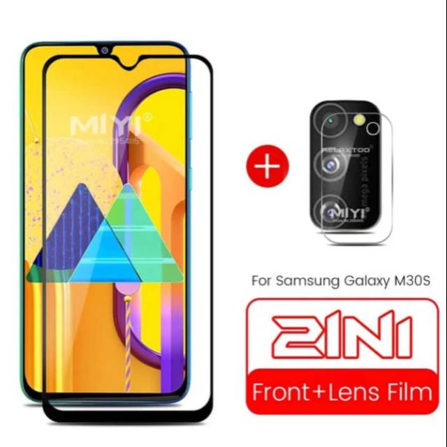 Tempered Glass Samsung M30s + Tempered Glass Camera Samsung M30s 2in1 SC